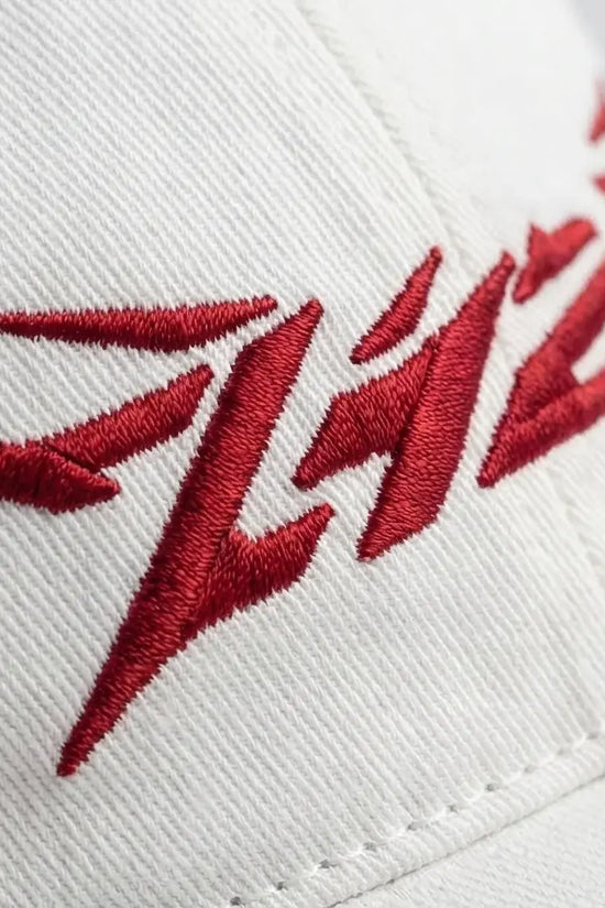 The Crimson Cyber-Spike White Cap