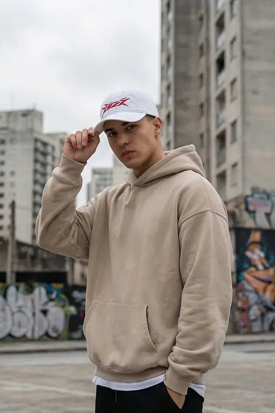 The Crimson Cyber-Spike White Cap
