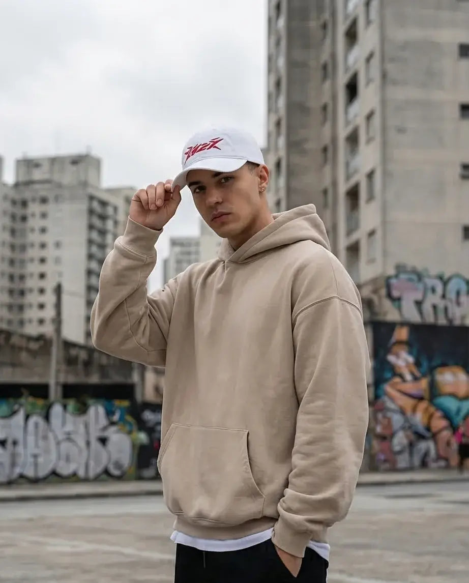 The Crimson Cyber-Spike White Cap