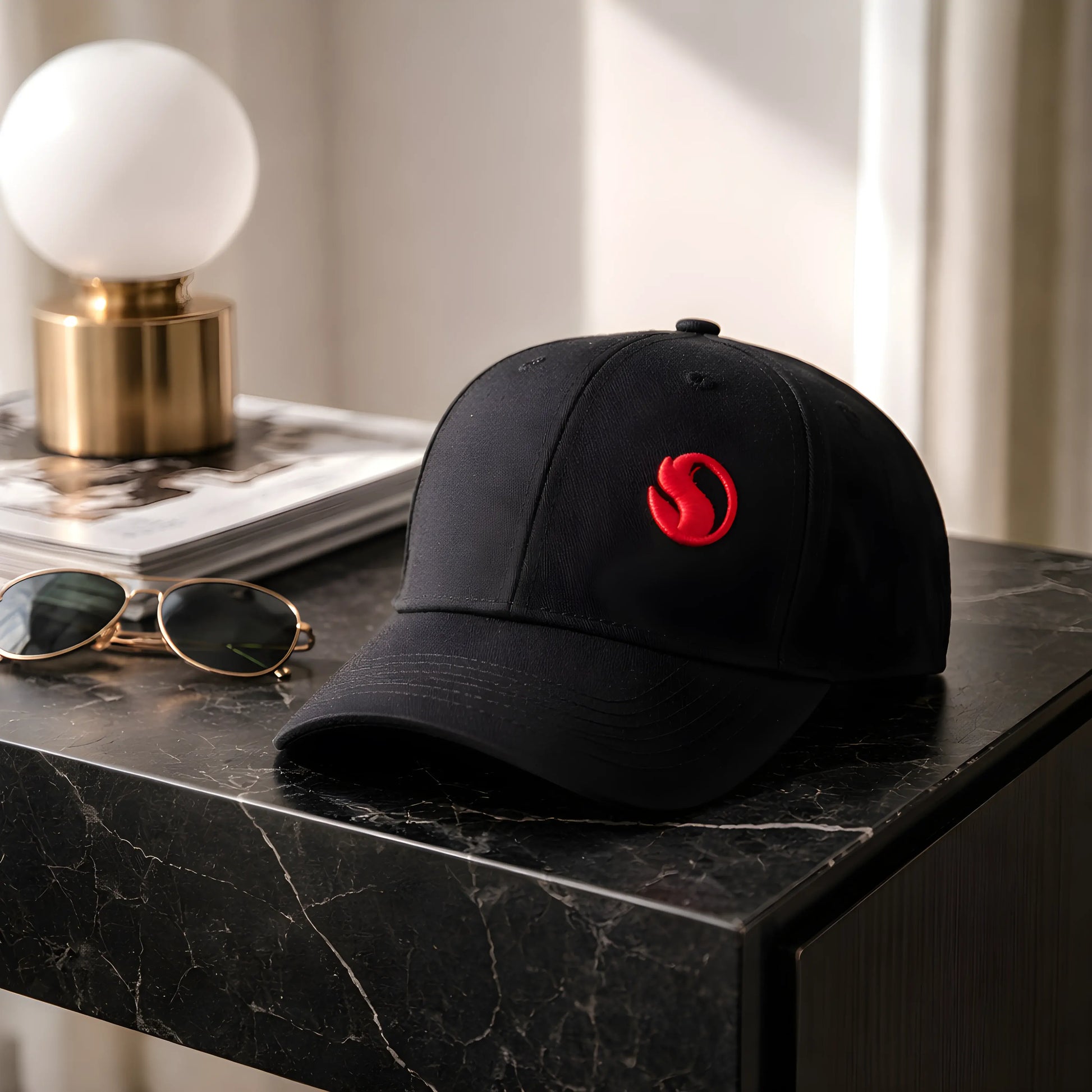 Black Signature Logo Cap