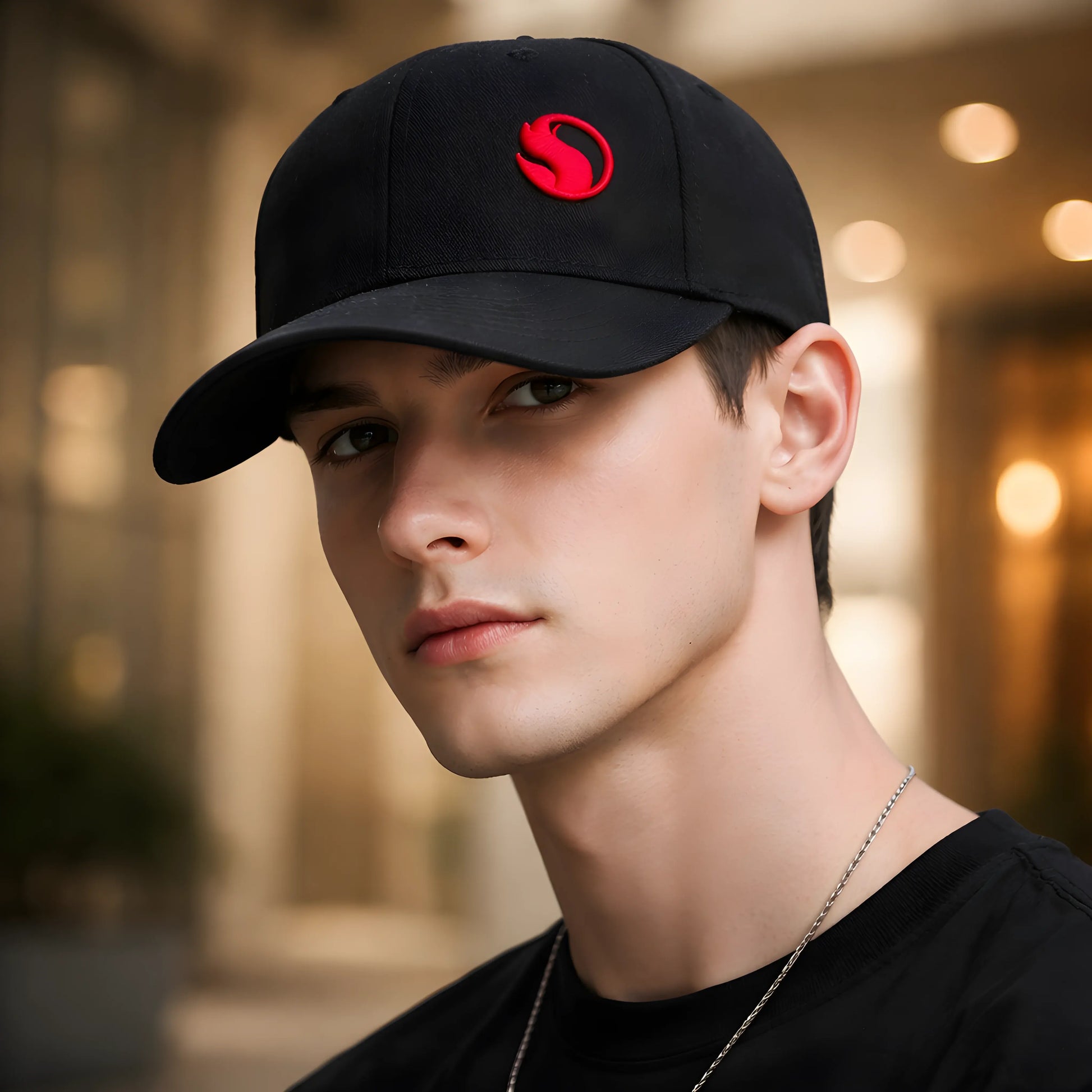 Black Signature Logo Cap