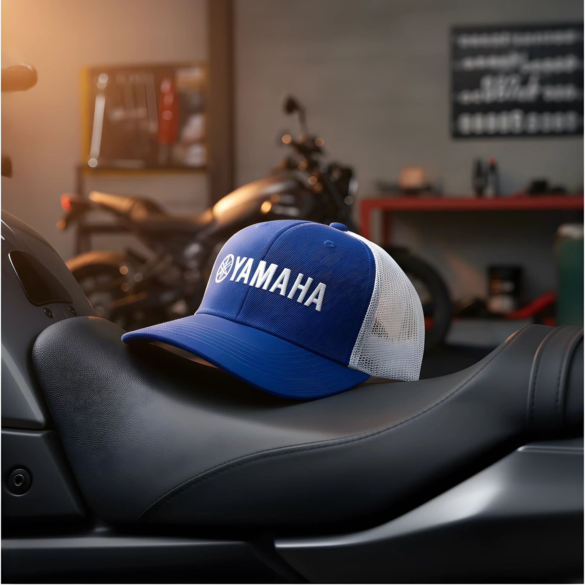 Racing Blue Mesh Cap