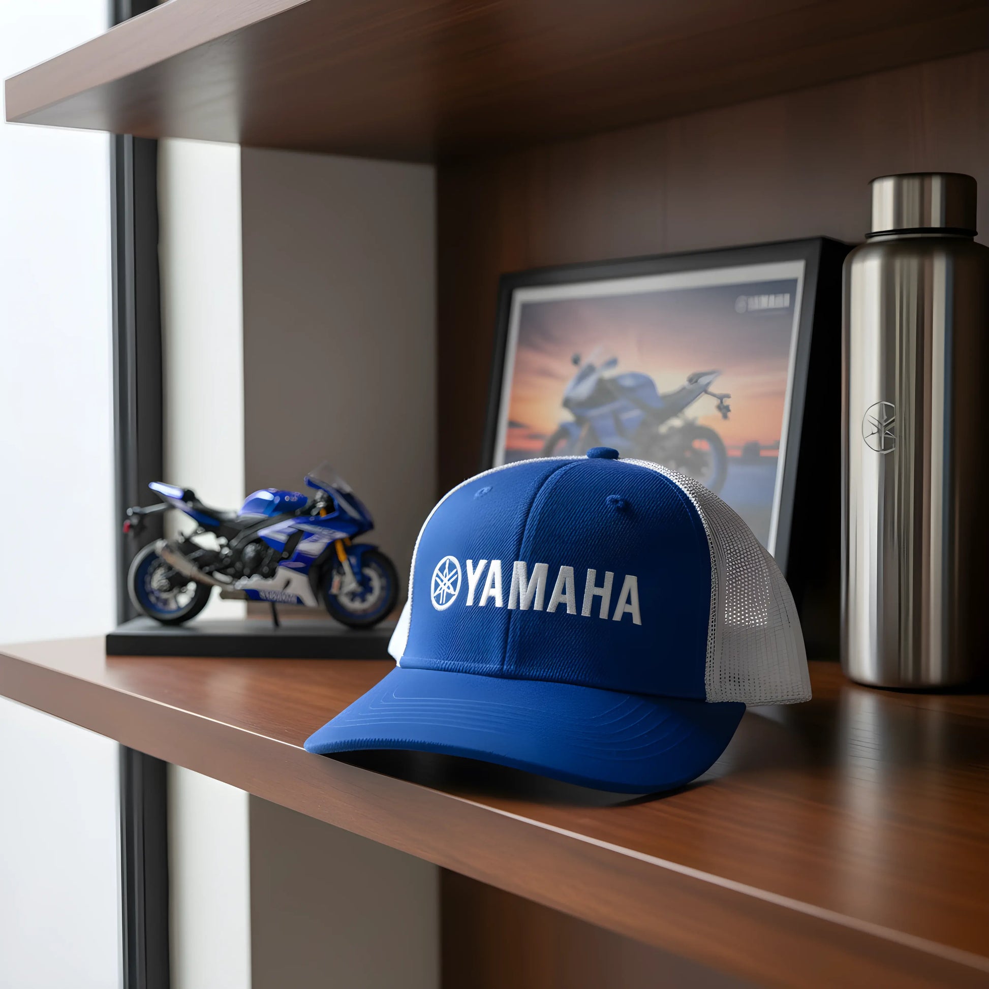 Racing Blue Mesh Cap
