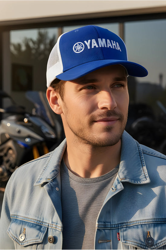 Racing Blue Mesh Cap