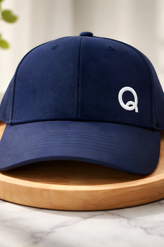 Navy Blue Cap with Minimalist “Q” Logo