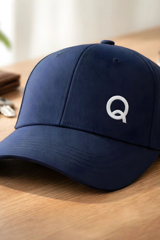 Navy Blue Cap with Minimalist “Q” Logo