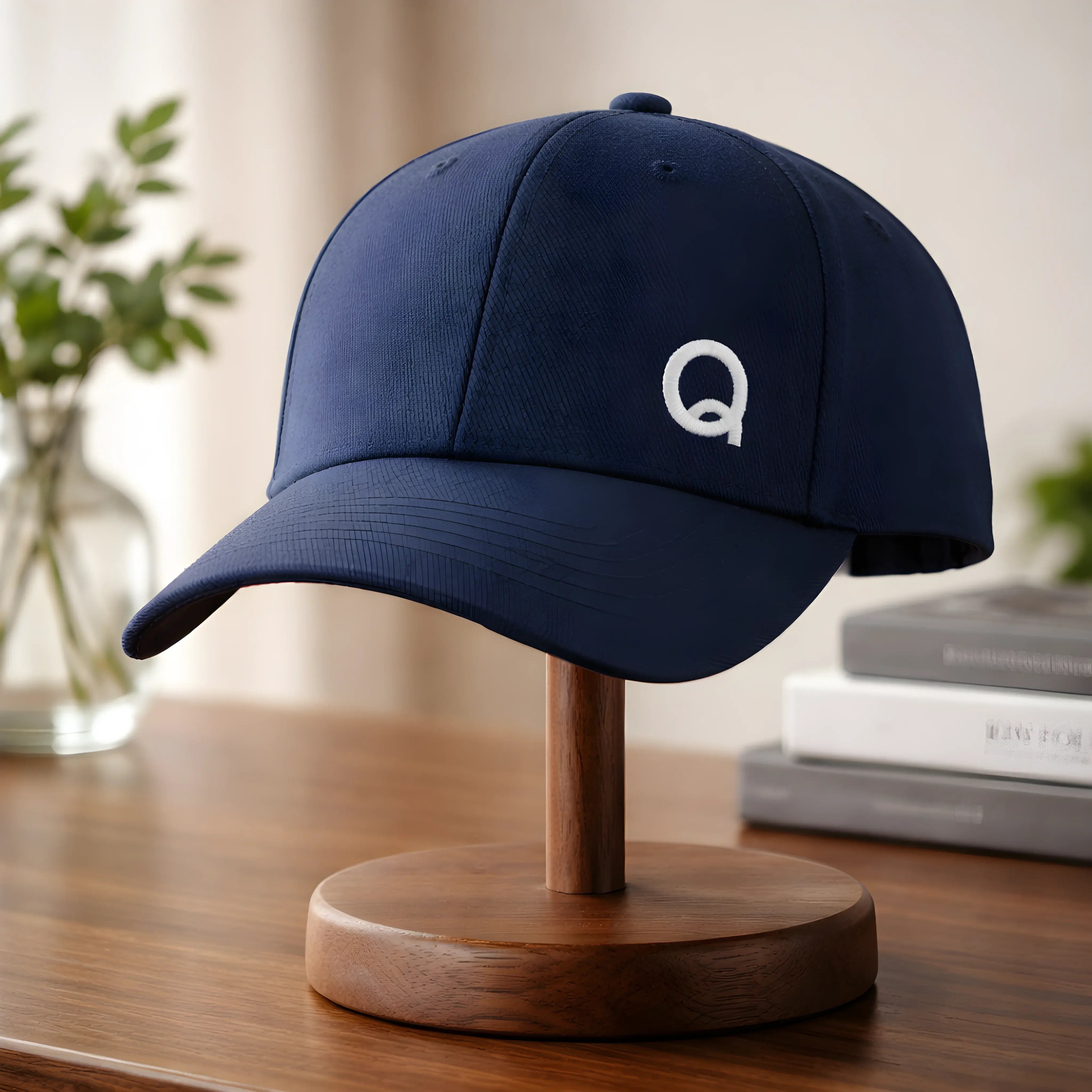 Navy Blue Cap with Minimalist “Q” Logo – NEXT CAP