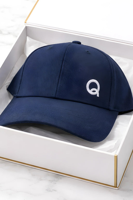 Navy Blue Cap with Minimalist “Q” Logo