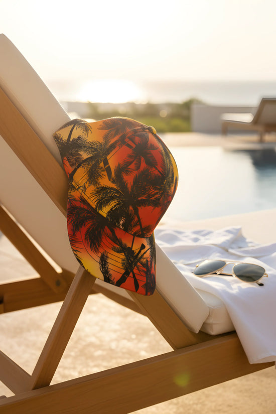 Sunset Paradise Palm Cap