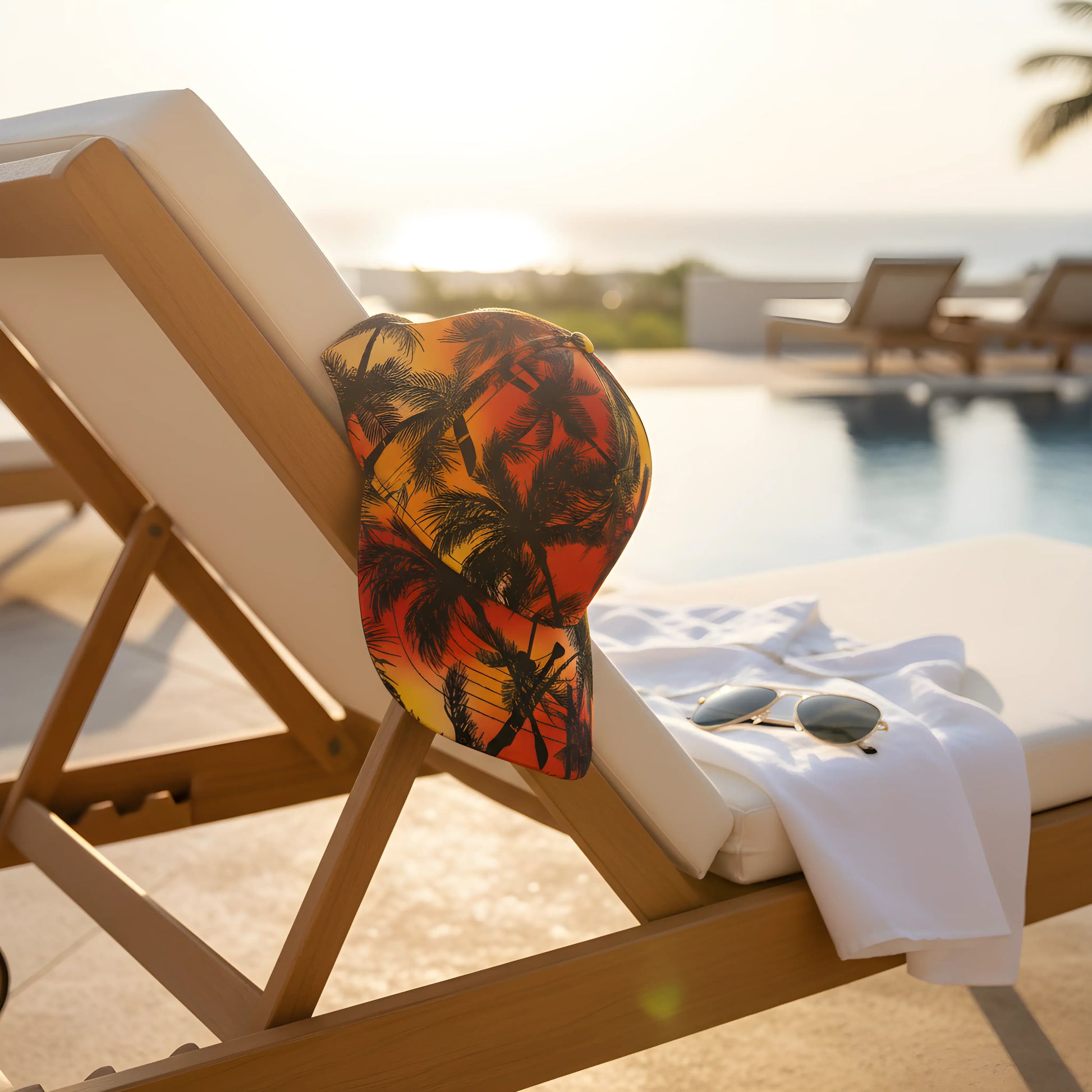 Sunset Paradise Palm Cap
