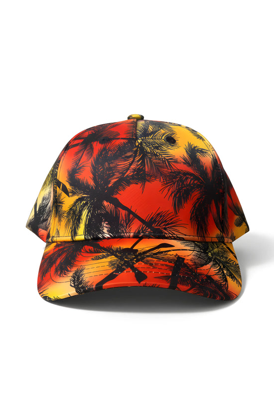 Sunset Paradise Palm Cap