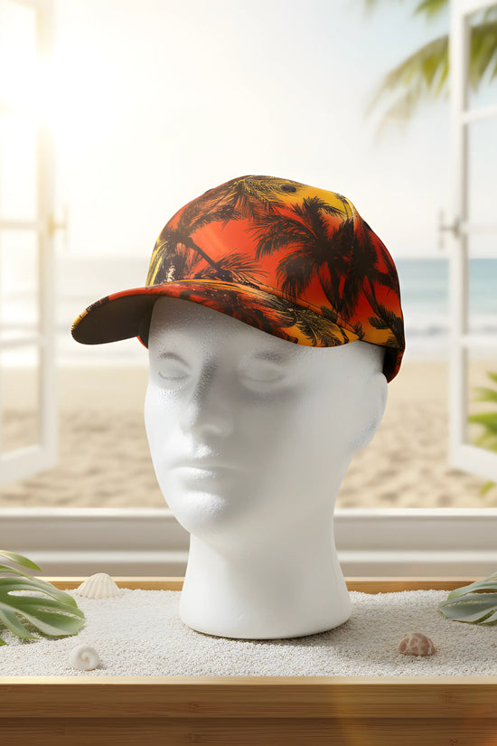 Sunset Paradise Palm Cap