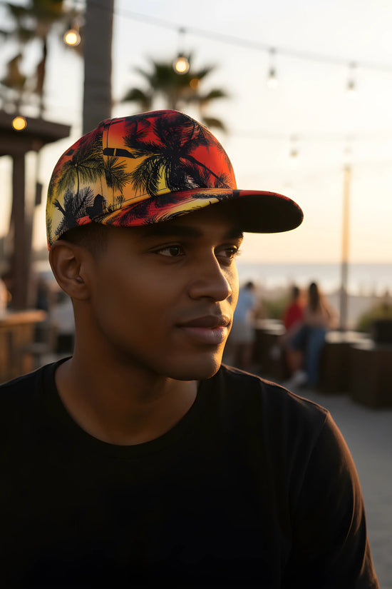 Sunset Paradise Palm Cap