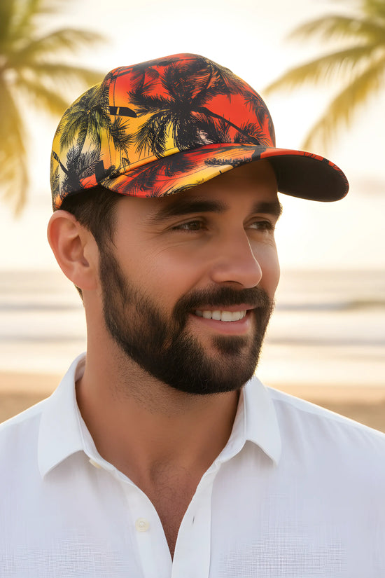 Sunset Paradise Palm Cap
