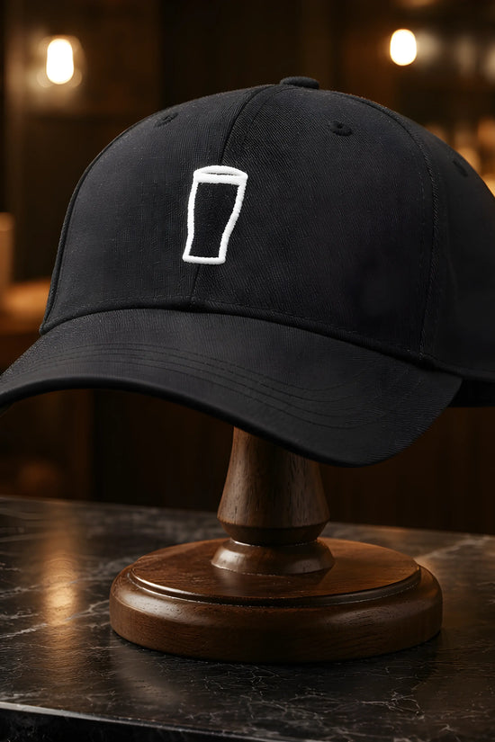 Black Pint Glass Baseball Cap