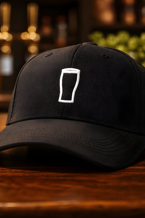 Black Pint Glass Baseball Cap