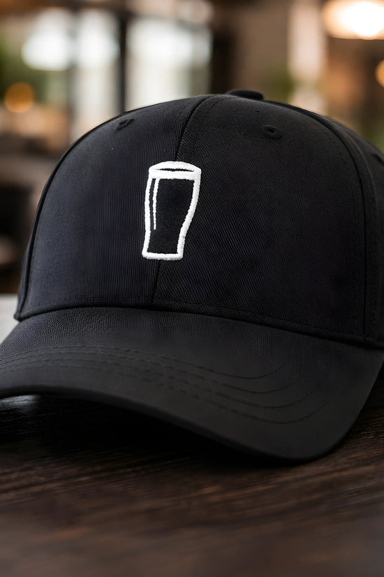 Black Pint Glass Baseball Cap