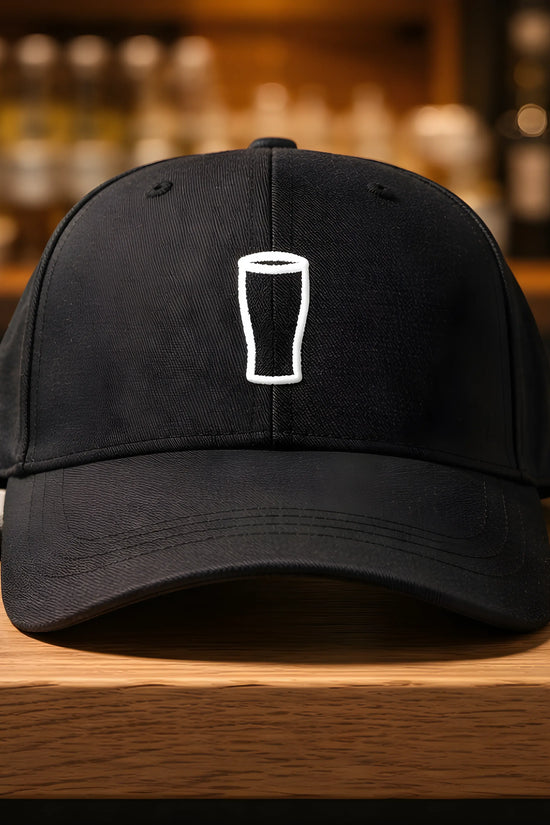 Black Pint Glass Baseball Cap