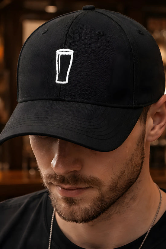 Black Pint Glass Baseball Cap
