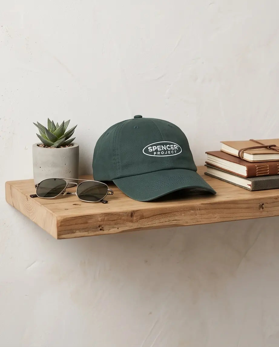 Spencer Project® Oval Logo Embroidered Baseball Cap – Forest Green