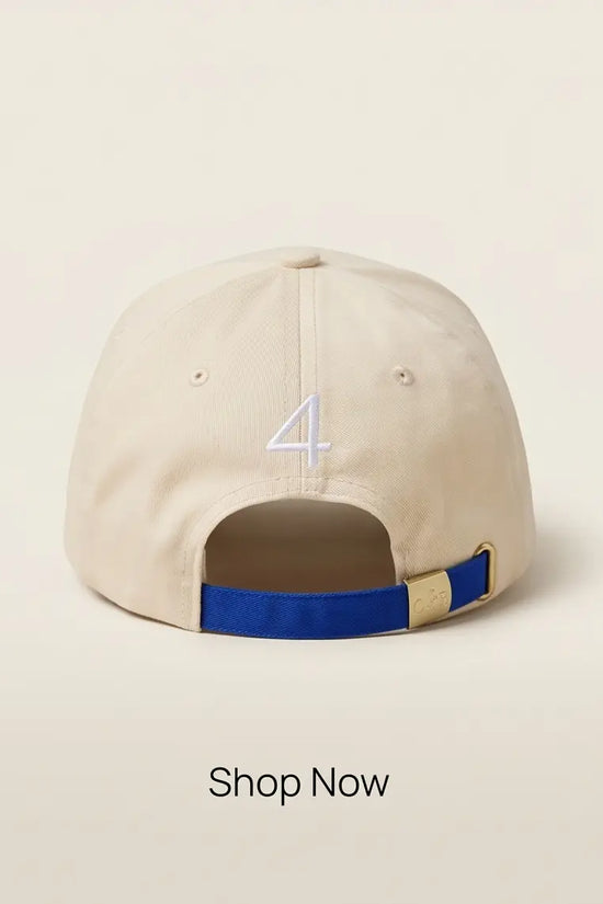 Equestrian Monogram Horse Embroidered Cap – Cream & Royal Blue
