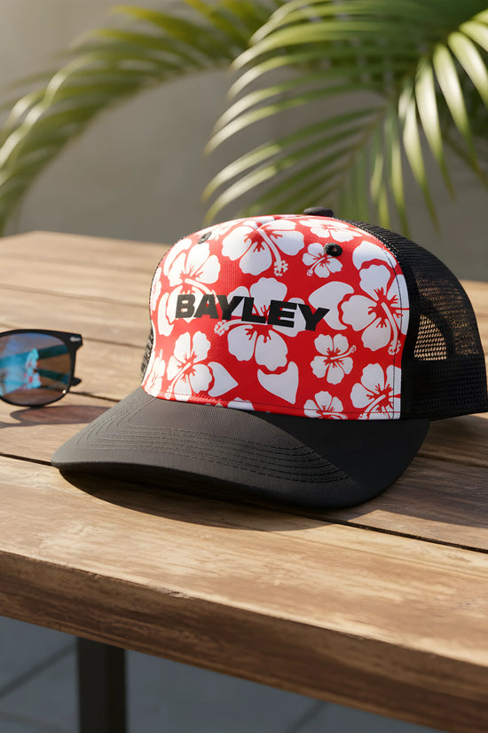Bayley Hawaiian Floral Trucker Cap