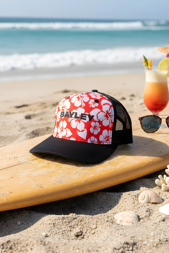 Bayley Hawaiian Floral Trucker Cap
