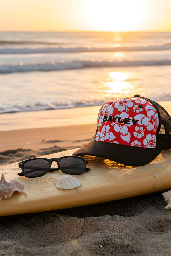 Bayley Hawaiian Floral Trucker Cap