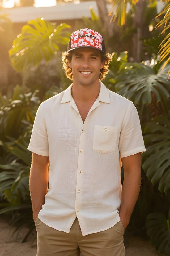 Bayley Hawaiian Floral Trucker Cap