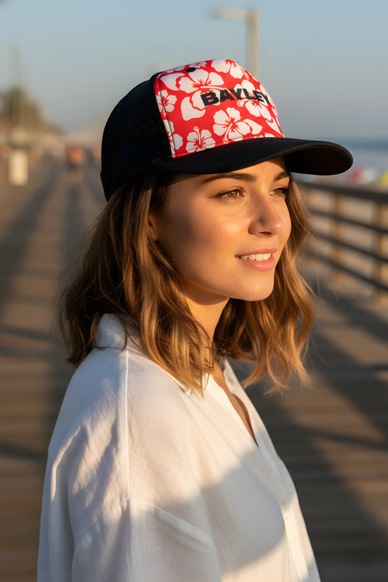 Bayley Hawaiian Floral Trucker Cap