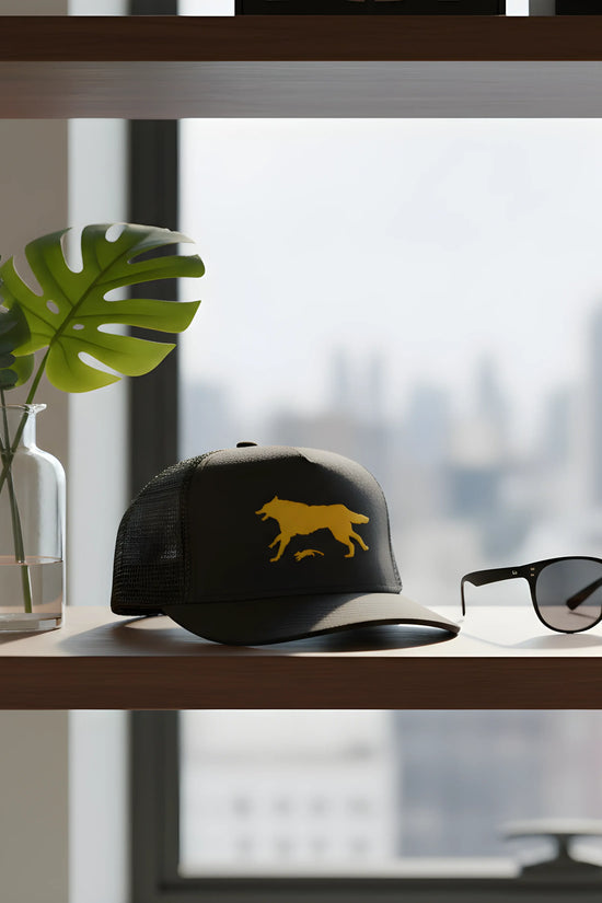 Yellow Wolf Black Cap