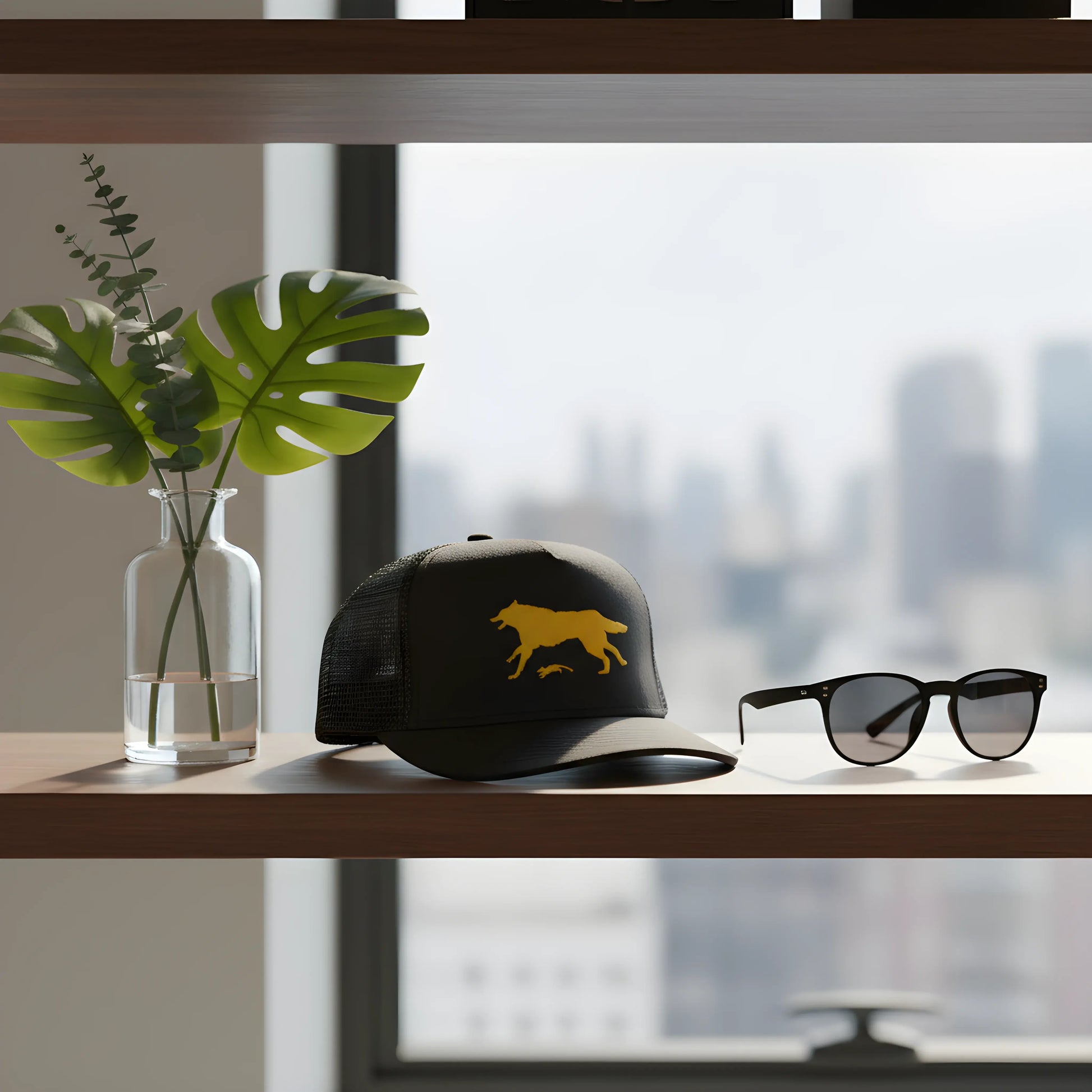 Yellow Wolf Black Cap