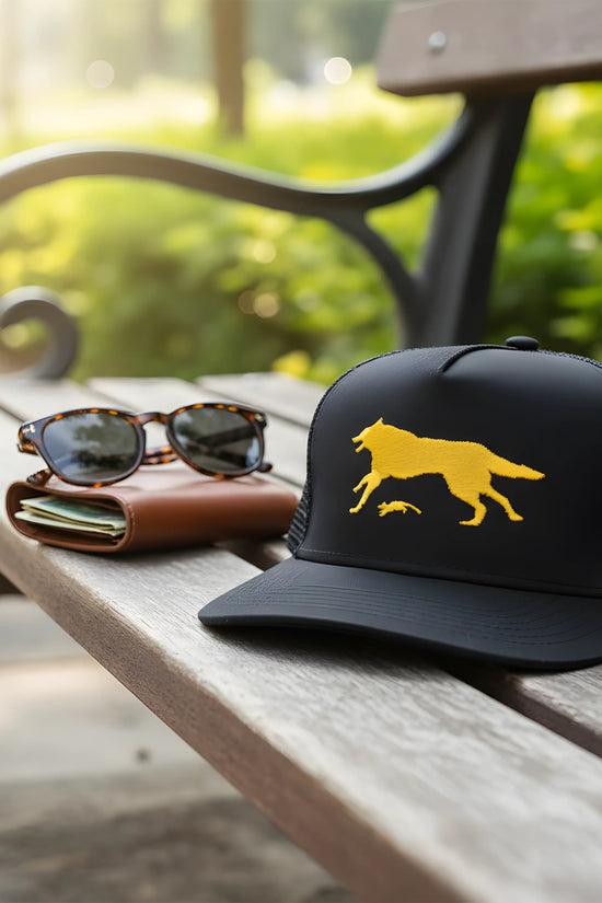 Yellow Wolf Black Cap