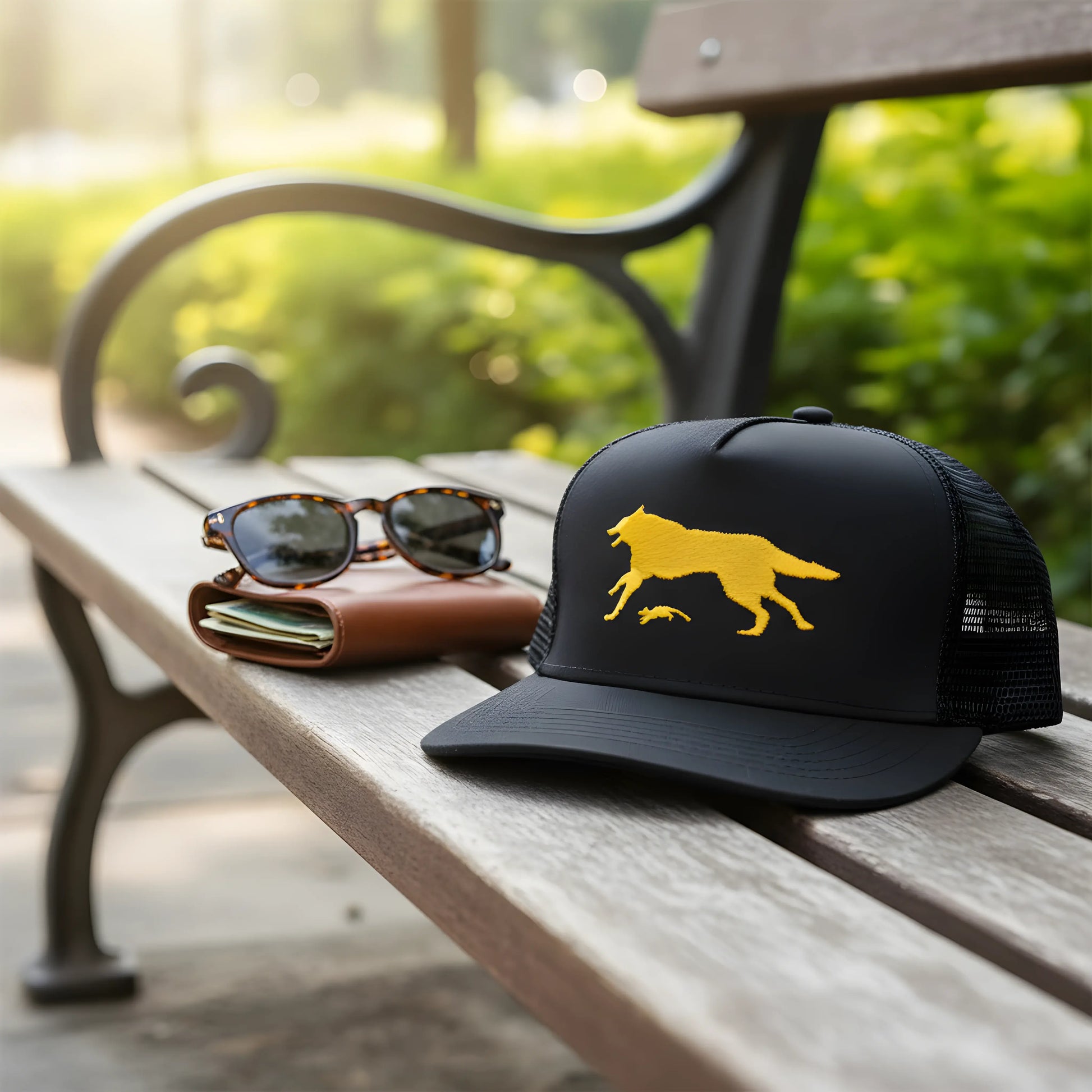 Yellow Wolf Black Cap