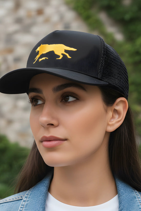 Yellow Wolf Black Cap