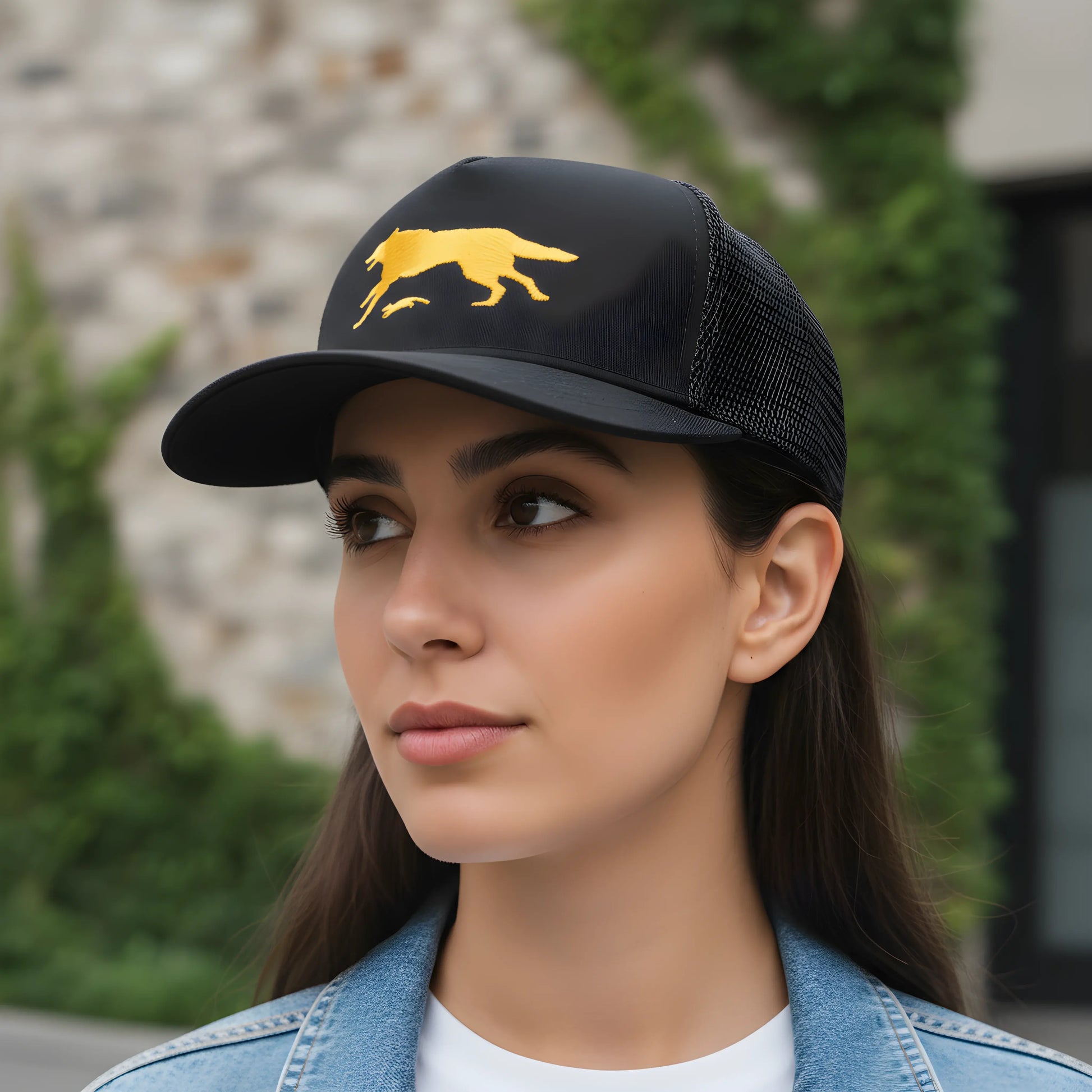 Yellow Wolf Black Cap