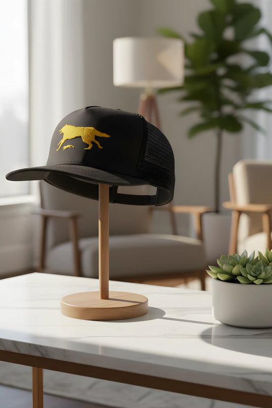 Yellow Wolf Black Cap