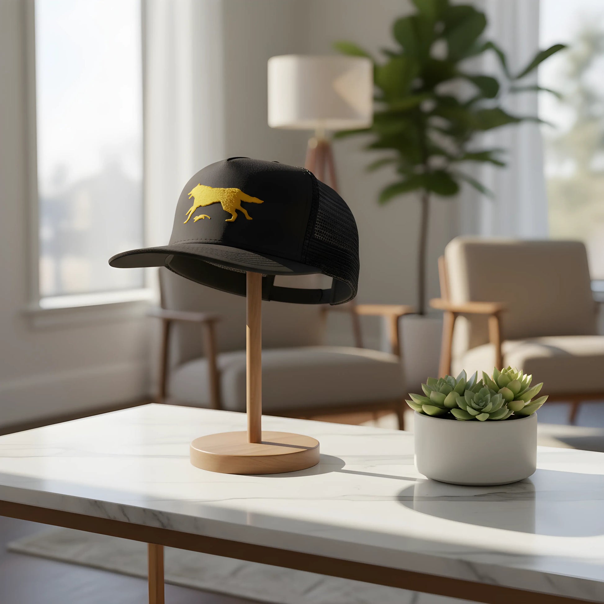 Yellow Wolf Black Cap