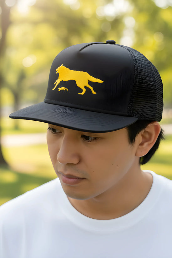 Yellow Wolf Black Cap