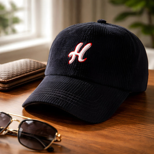 Vintage 'H' Monogram Corduroy Cap
