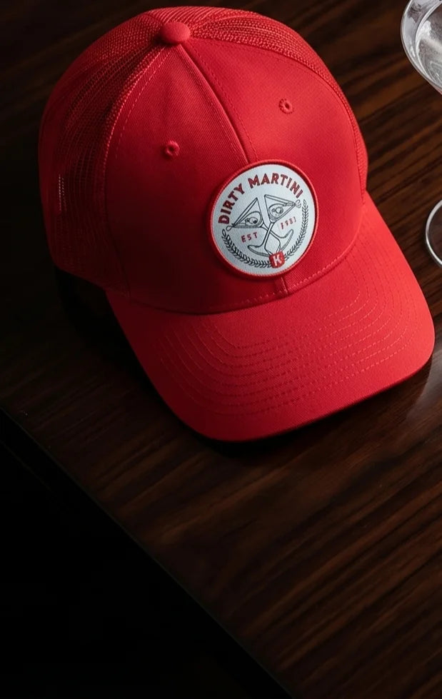 Dirty Martini Red Trucker Hat