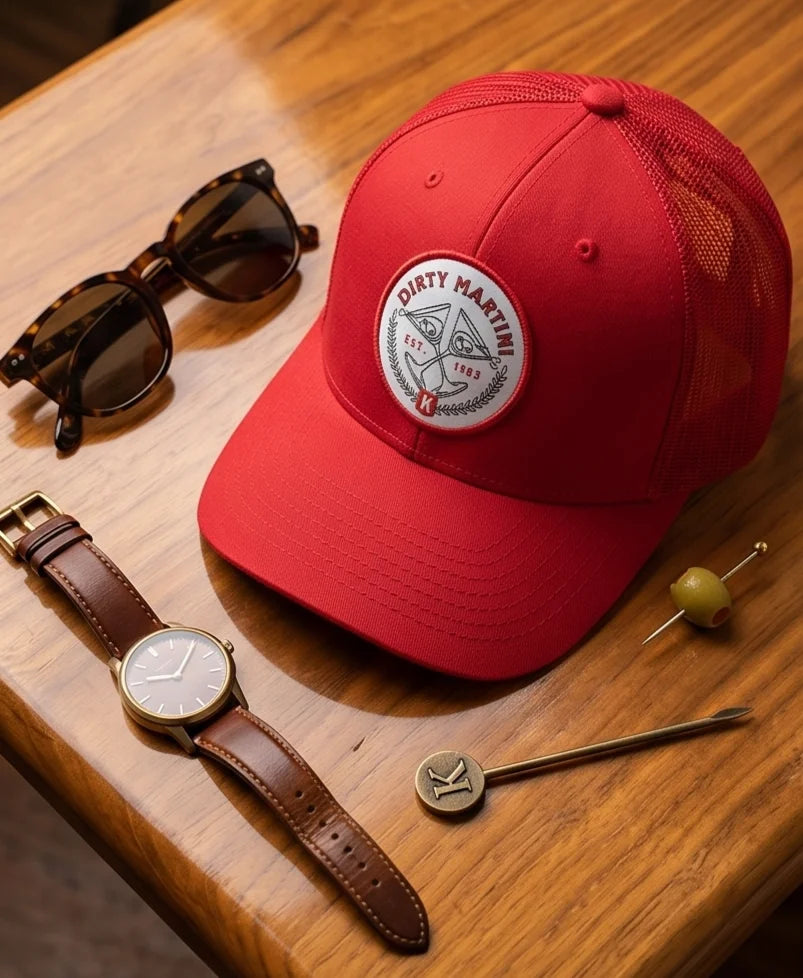Dirty Martini Red Trucker Hat