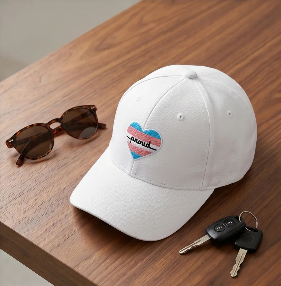 "Proud" Transgender Pride Heart Cap