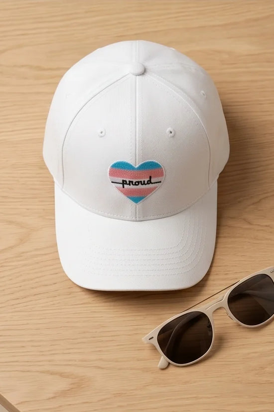 "Proud" Transgender Pride Heart Cap