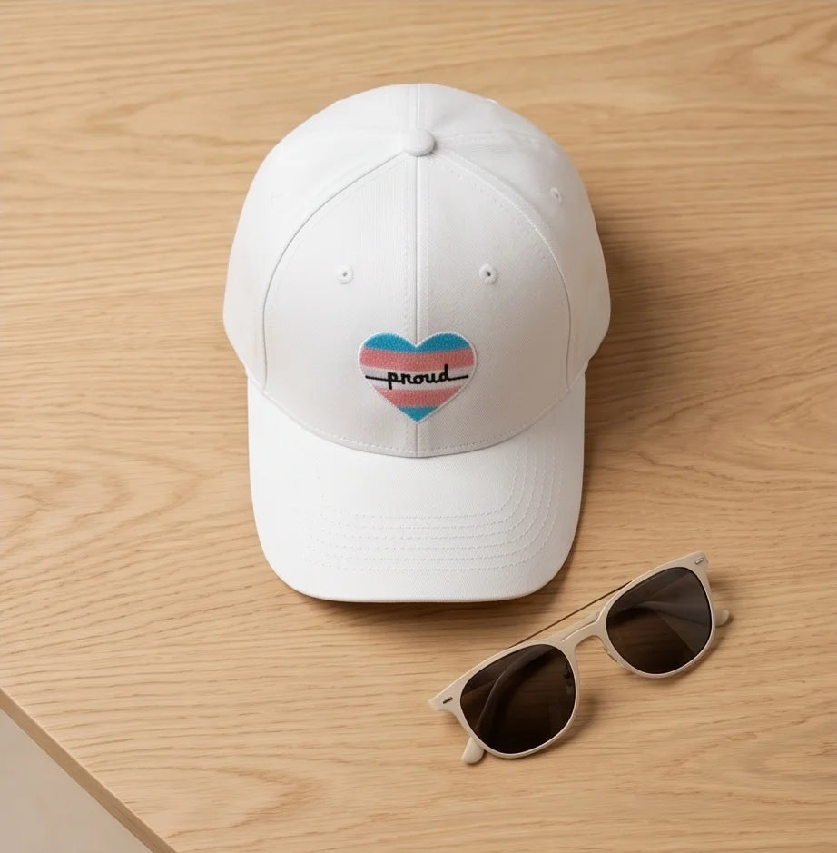 "Proud" Transgender Pride Heart Cap