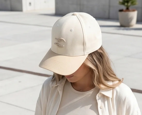 Cream Tonal "ZC" Baseball Cap