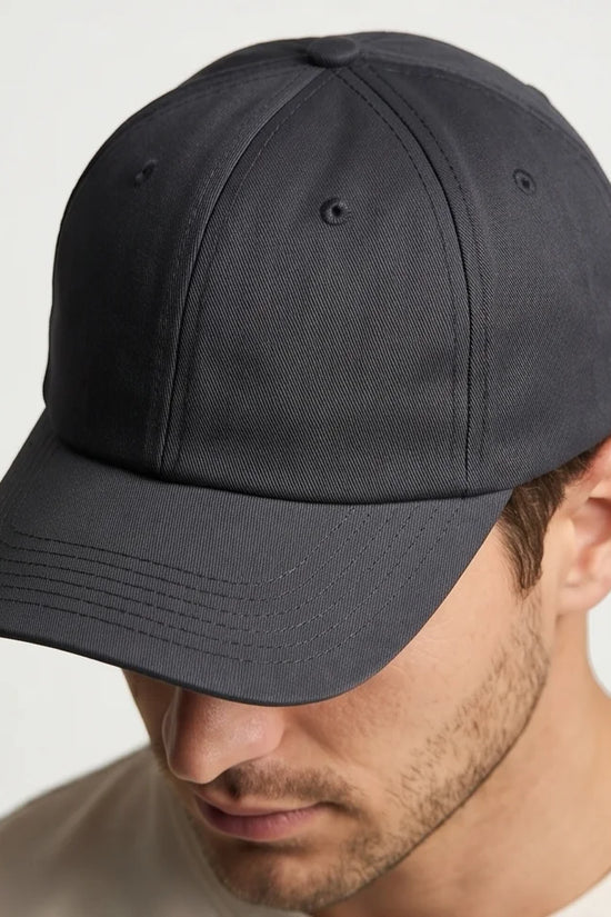 Classic Black Twill Baseball Cap