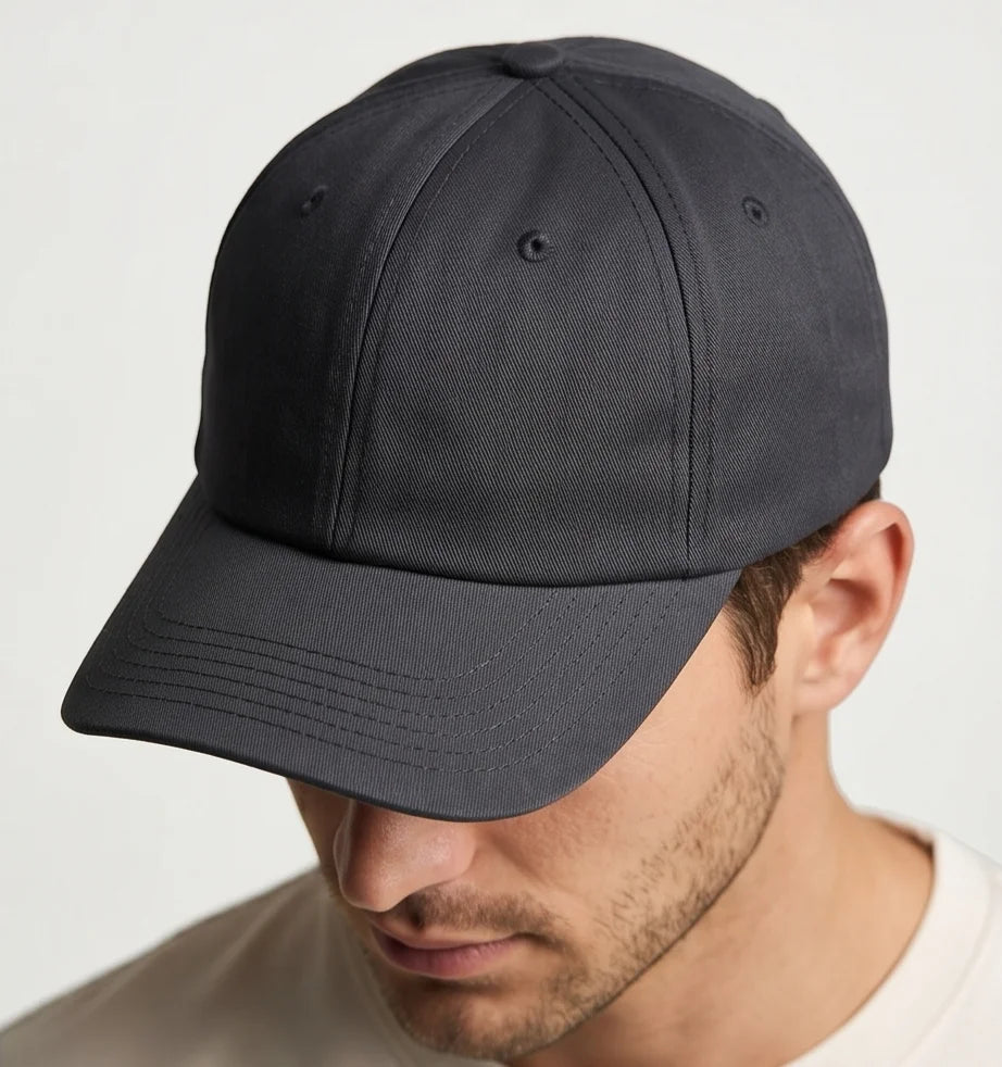 Classic Black Twill Baseball Cap