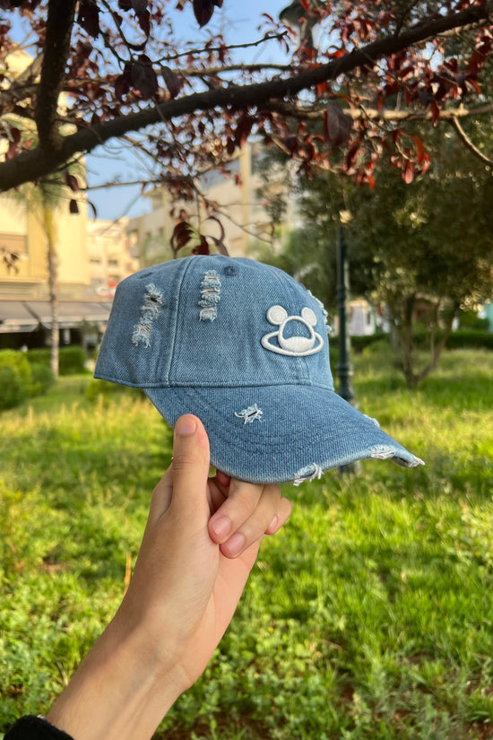 Denim Distressed Cap