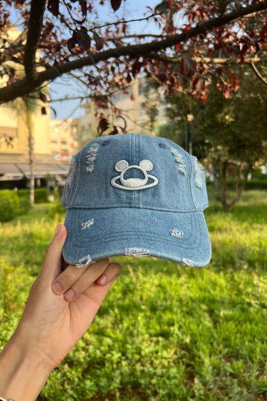 Denim Distressed Cap
